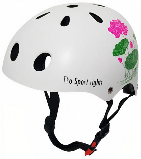 fietshelm bloem junior polystyreen wit maat M