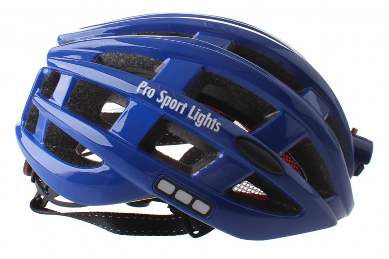 fietshelm met verlichting unisex blauw mt 49-59