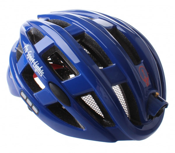 fietshelm met verlichting unisex blauw mt 49-59