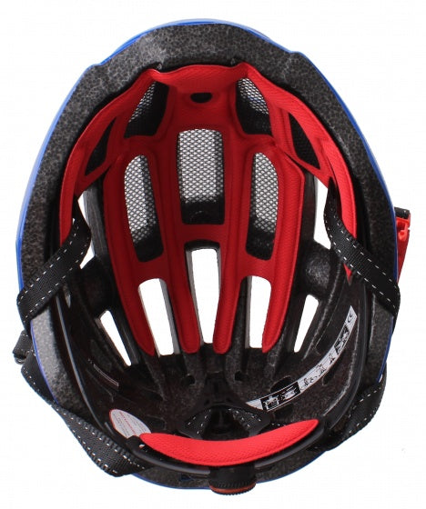 fietshelm met verlichting unisex blauw mt 49-59