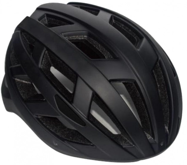 fietshelm met verlichting unisex matzwart maat L