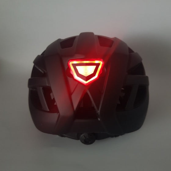 fietshelm met verlichting unisex matzwart maat L