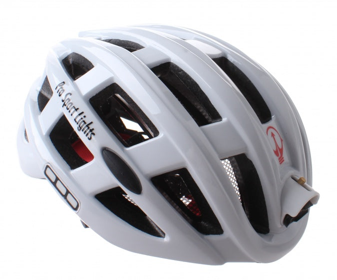 fietshelm met verlichting unisex wit mt 49-59