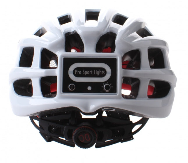 fietshelm met verlichting unisex wit mt 49-59