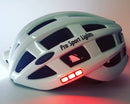 fietshelm met verlichting unisex wit mt 49-59