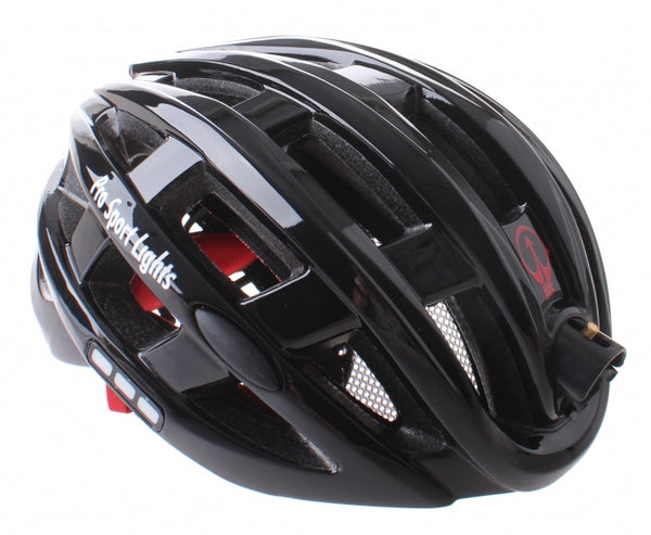 fietshelm met verlichting unisex zwart mt 49-59