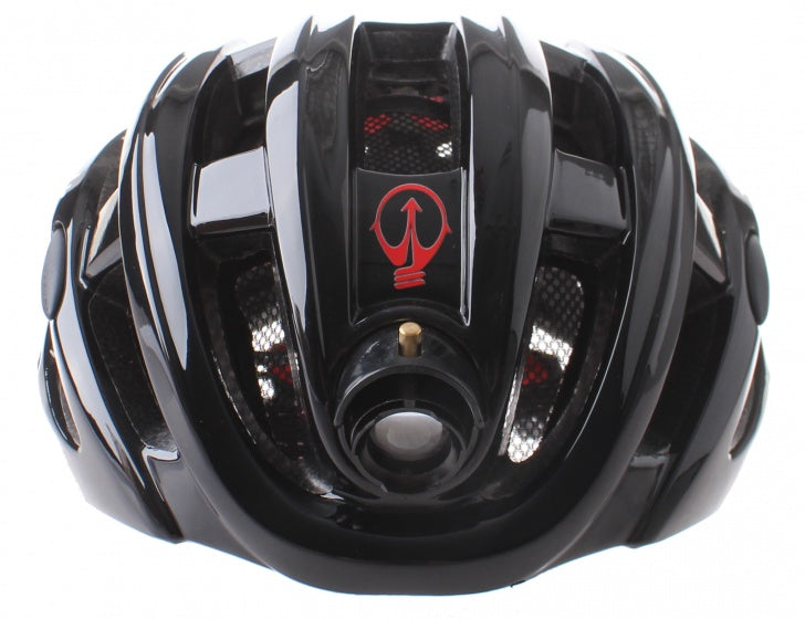 fietshelm met verlichting unisex zwart mt 49-59