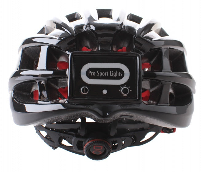 fietshelm met verlichting unisex zwart mt 49-59