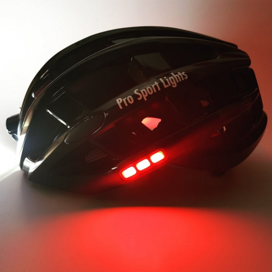 fietshelm met verlichting unisex zwart mt 49-59