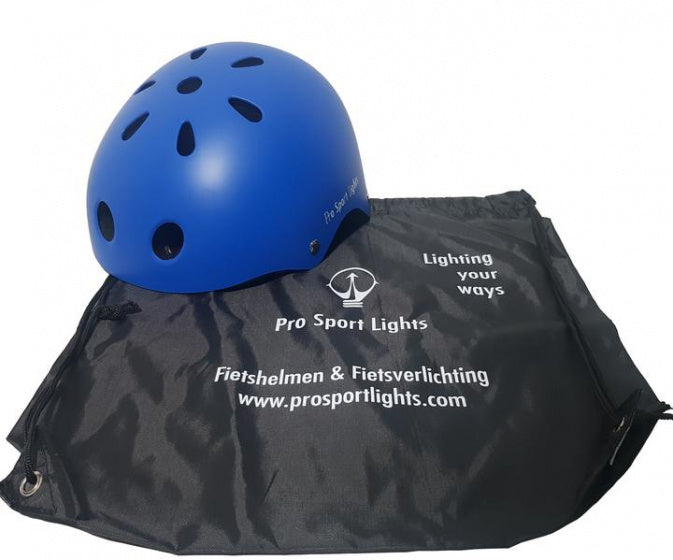 fietshelm junior polystyreen blauw maat S