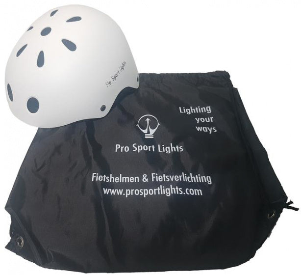 fietshelm junior polystyreen wit maat S