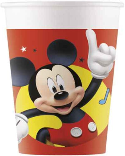bekers Mickey Mouse junior 200 ml karton rood 8 stuks