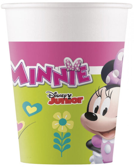 bekers Minnie Mouse junior 200 ml karton roze 8 stuks