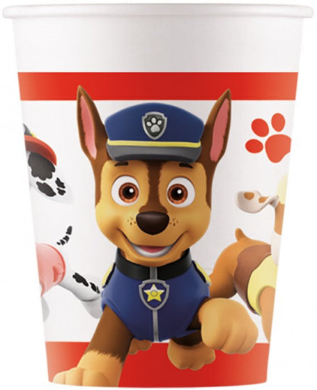 bekers Paw Patrol junior 200 ml 8 cm karton rood 8 stuks