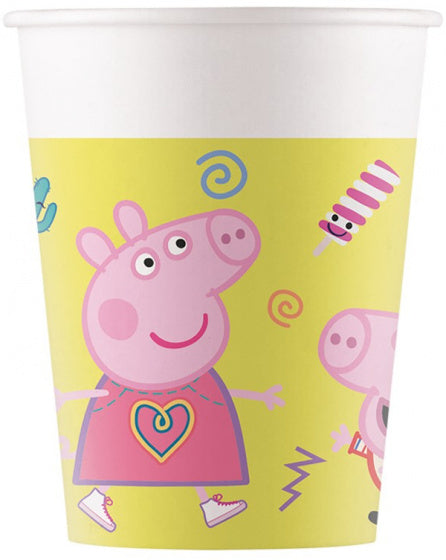 Bekers Peppa Pig, 8st.