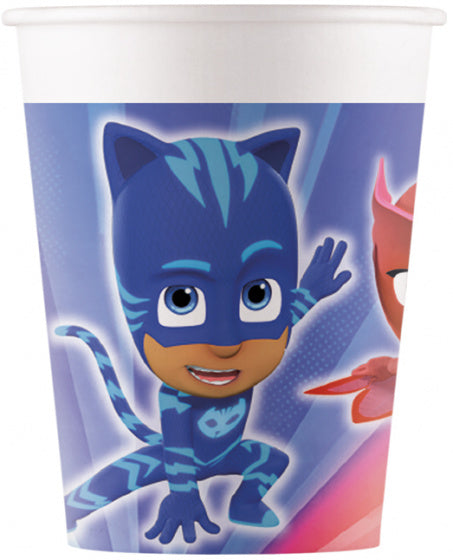 bekers PJ Masks junior 200 ml 8 cm karton blauw 8 stuks