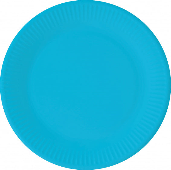 borden 23 cm karton blauw 8 stuks