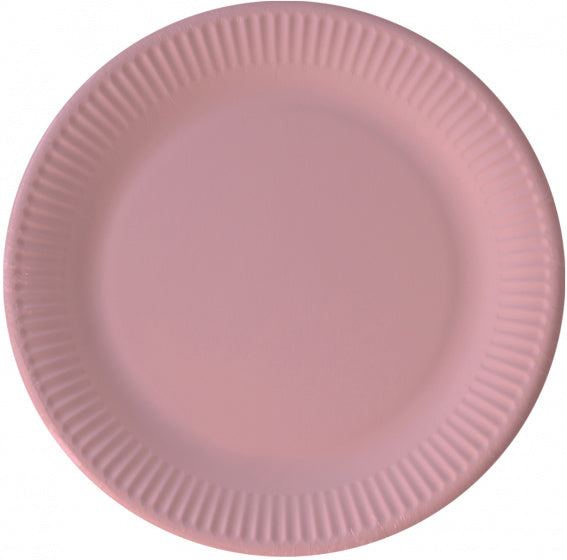 borden 23 cm karton roze 8 stuks