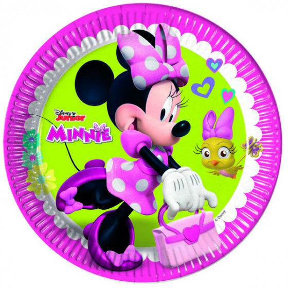 borden Minnie Mouse meisjes 23 cm karton roze 8 stuks
