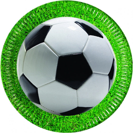 borden voetbal junior 23 cm karton groen 8 stuks