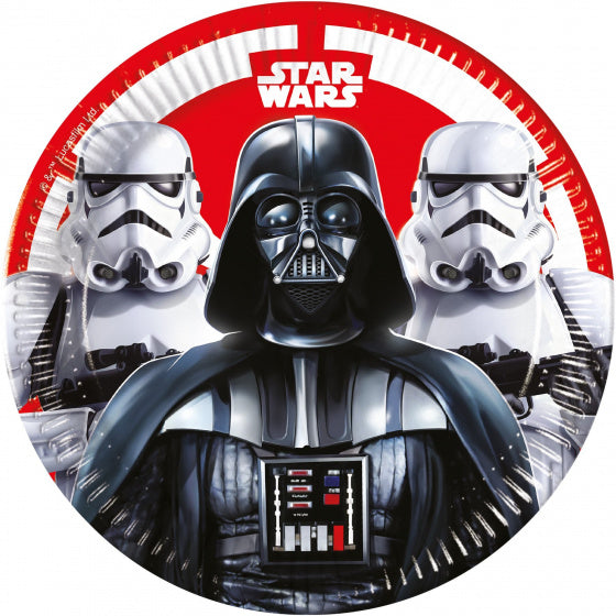 feestborden Star Wars Final Battle 23 cm karton rood 8 stuks