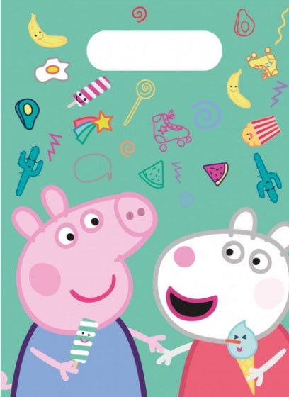 Uitdeelzakjes Peppa Pig, 6st.