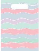 uitdeelzakjes Elegant Party 23 x 16 cm roze/groen 6 stuks