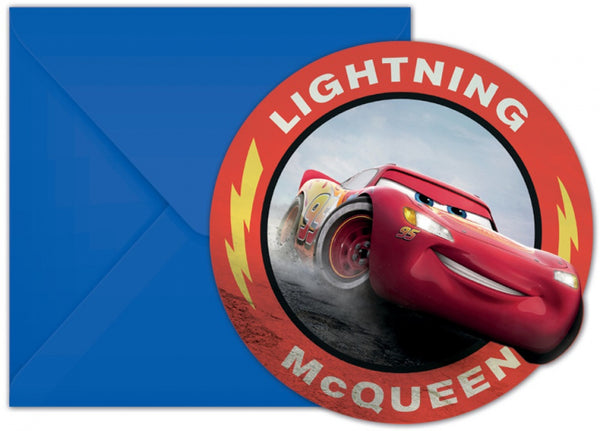 uitnodigingen Cars The Legend of The Track rood 12-delig