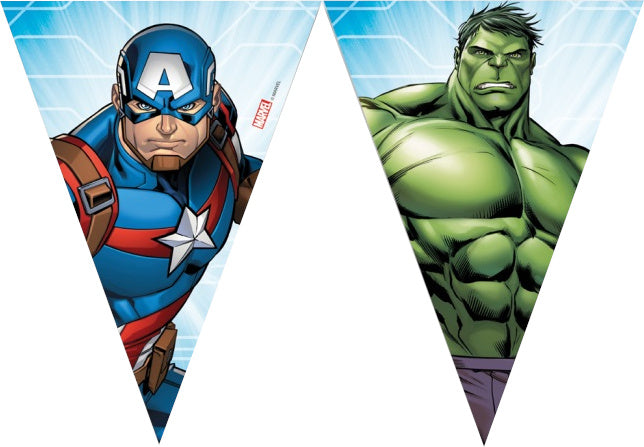vlaggenlijn Mighty Avengers jongens 230 cm lichtblauw