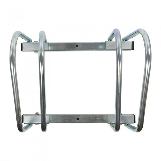 fietsenrek voor twee fietsen 26 x 40 x 33 cm zilver