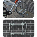fietsenrek voor twee fietsen 26 x 40 x 33 cm zilver