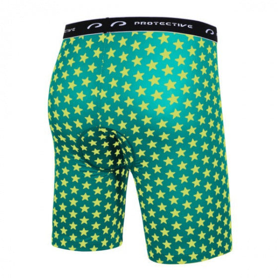 fietsbroek P-Meteor heren polyester groen maat S