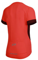 fietsshirt P-Heart dames polyester koraalrood mt 42