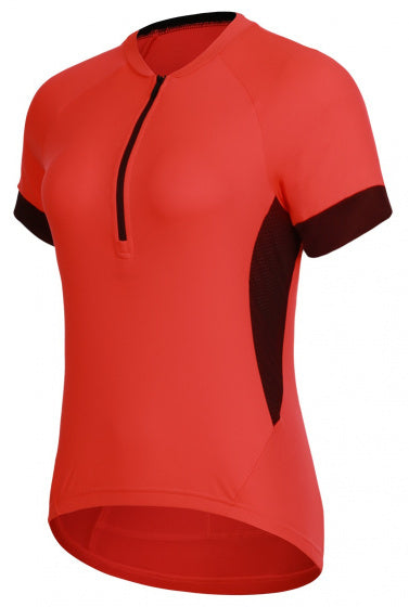 fietsshirt P-Heart dames polyester koraalrood mt 44