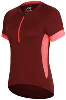fietsshirt P-Heart dames polyester rood maat 36