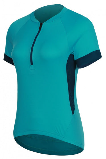 fietsshirt P-Heart dames polyester turquoise mt 40