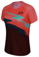 fietsshirt P-On Acid dames polyester rood maat 38