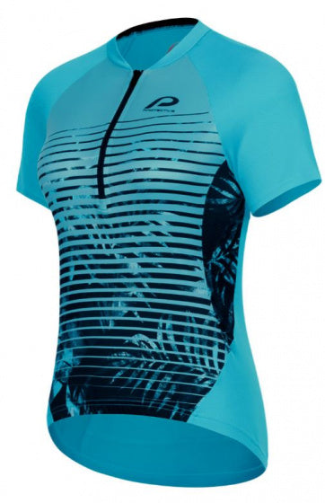 fietsshirt P-Sunday dames polyester blauw mt 42