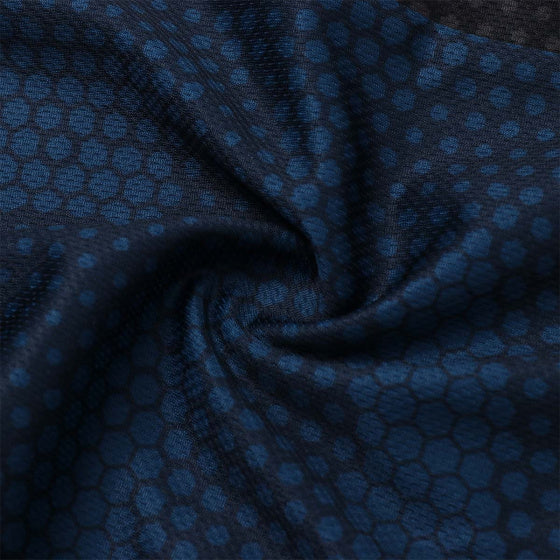 fietsshirt P-Transform heren polyester zwart/blauw mt 2XL