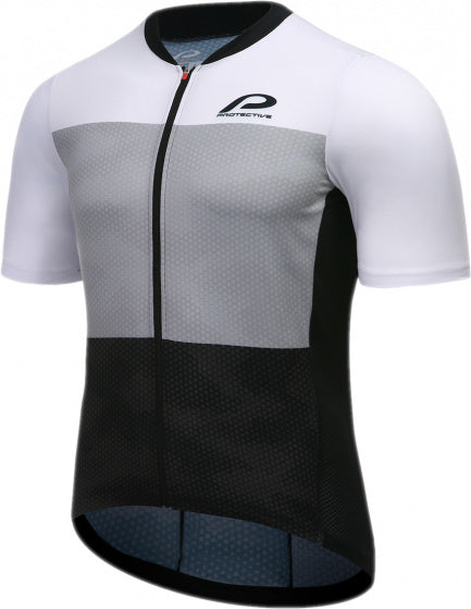 fietsshirt P-Transform heren polyester zwart/grijs mt M