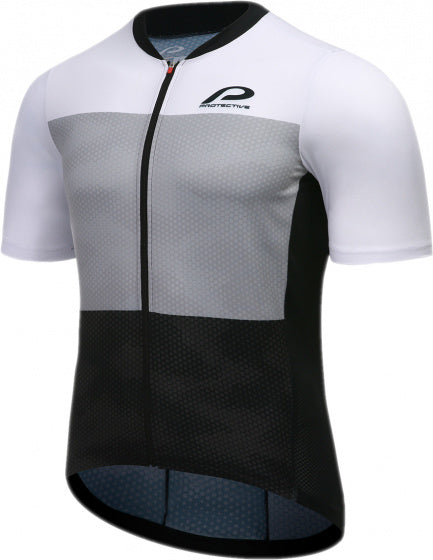 fietsshirt P-Transform heren polyester zwart/grijs mt S