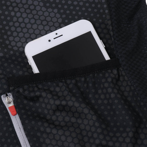 fietsshirt P-Transform heren polyester rood/zwart mt 3XL