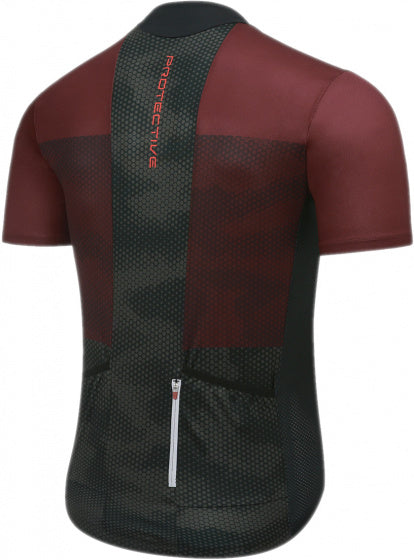 fietsshirt P-Transform heren polyester bordeaux mt L