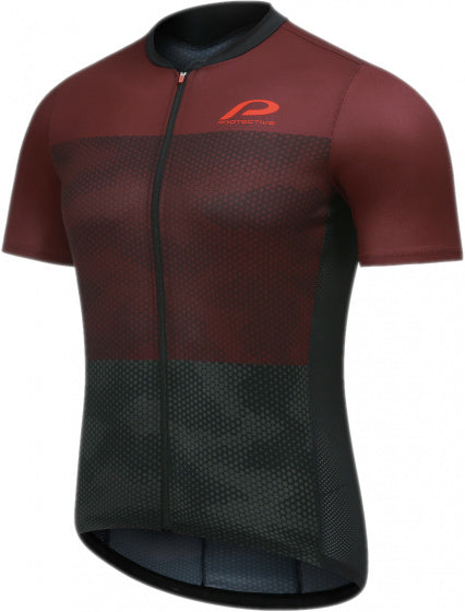 fietsshirt P-Transform heren polyester bordeaux mt XL