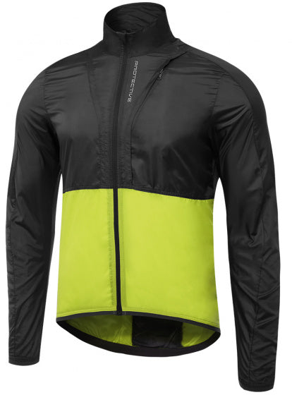 windjack P-Rise Up heren polyester zwart/lime mt S