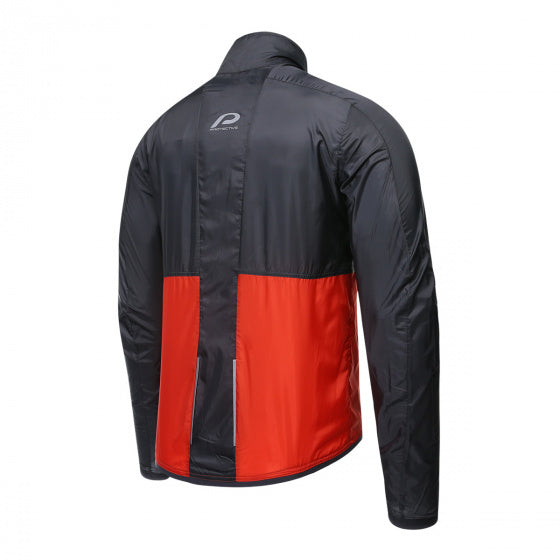windjack P-Rise Up heren polyester zwart/rood mt 3XL