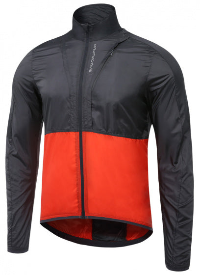 windjack P-Rise Up heren polyester zwart/rood mt 5XL