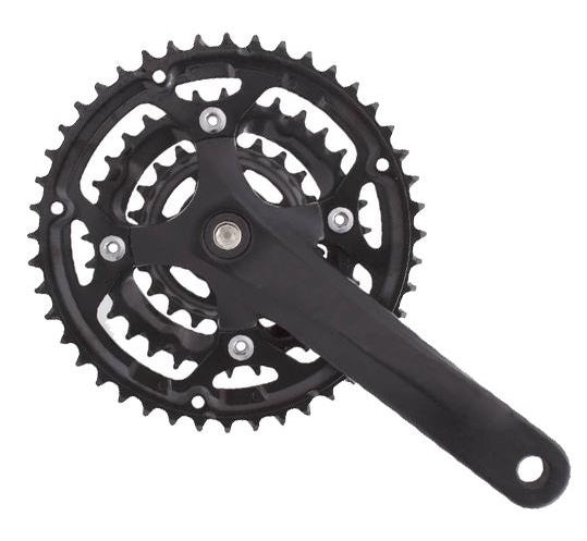 crankstel Flint 22-32-42T 170 mm alu/staal zwart