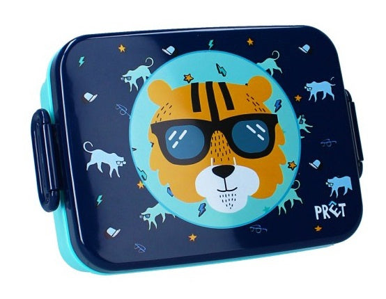 lunchbox Eat Drink Repeat junior 16 x 13 cm blauw 3-delig
