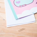 elasto-/foldermap The Cat A4 34 x 24,5 cm roze/wit